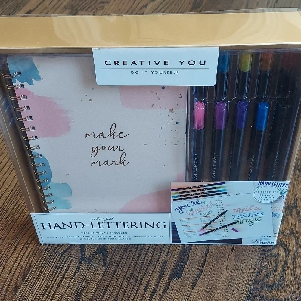 NEW Creative You D.I.Y. Art Hand lettering Kit - 11 Pieces set